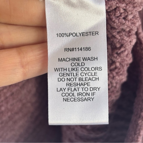 Cozy Mauve Knit Sweater with Crisscross Back - Picture 4 of 7